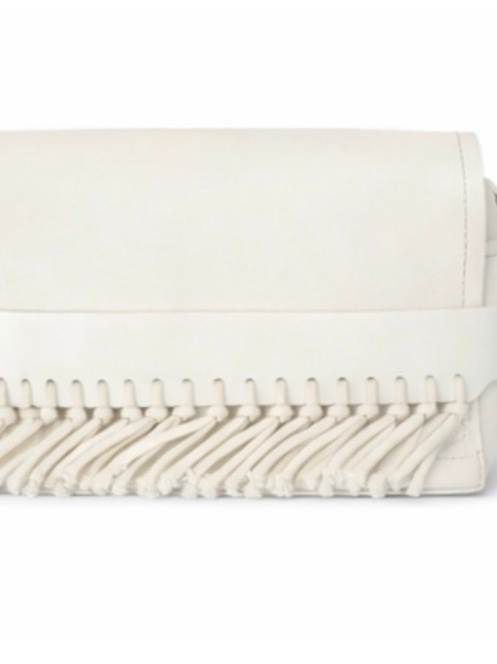 3.1 Phillip Lim Bianca Small Fringe Leather Crossbody Shoulder Bag Ivory - Picture 6 of 13